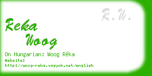 reka woog business card