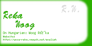 reka woog business card